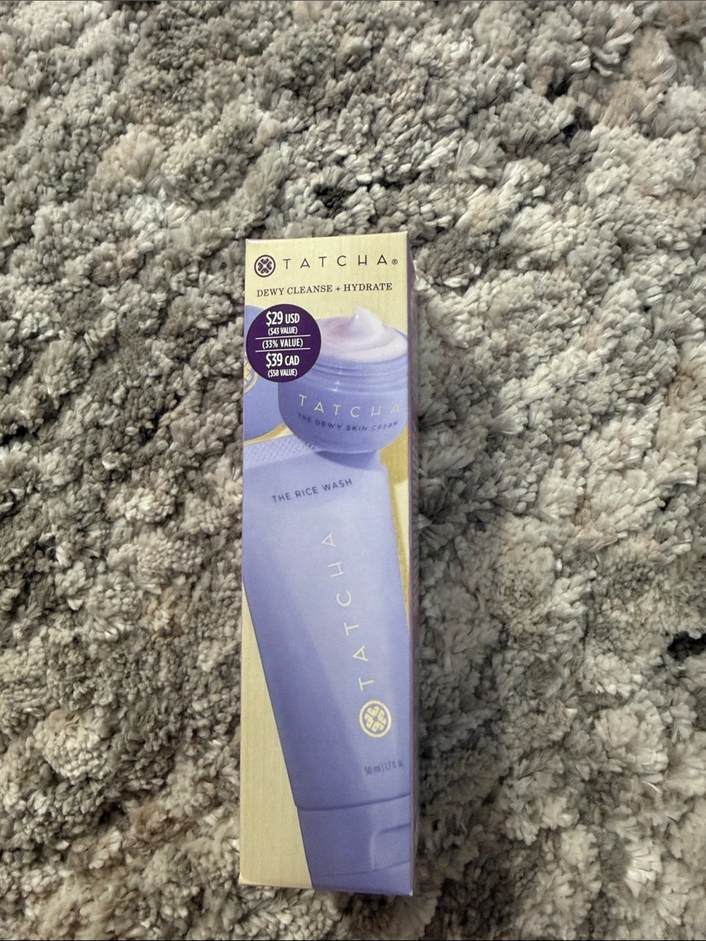 Tatcha Dewy & Clarifying Cleansers Duo — Lavender and Mint Green